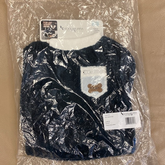 Koolaburra by Ugg Dakota Pet Sweater Navy- Large - Picture 3 of 6
